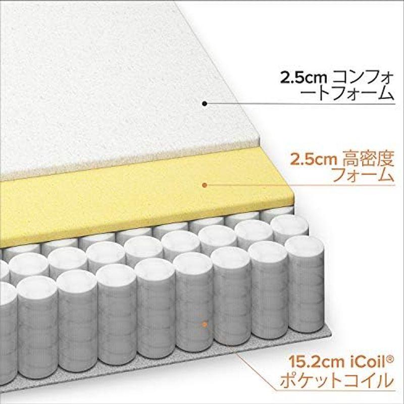 ZINUS ポケットコイル マットレス シングル 厚さ 25cm Extra Firm コイル数450個 抗菌 防臭 通気性 体圧分散 高密｜saikou2021｜17