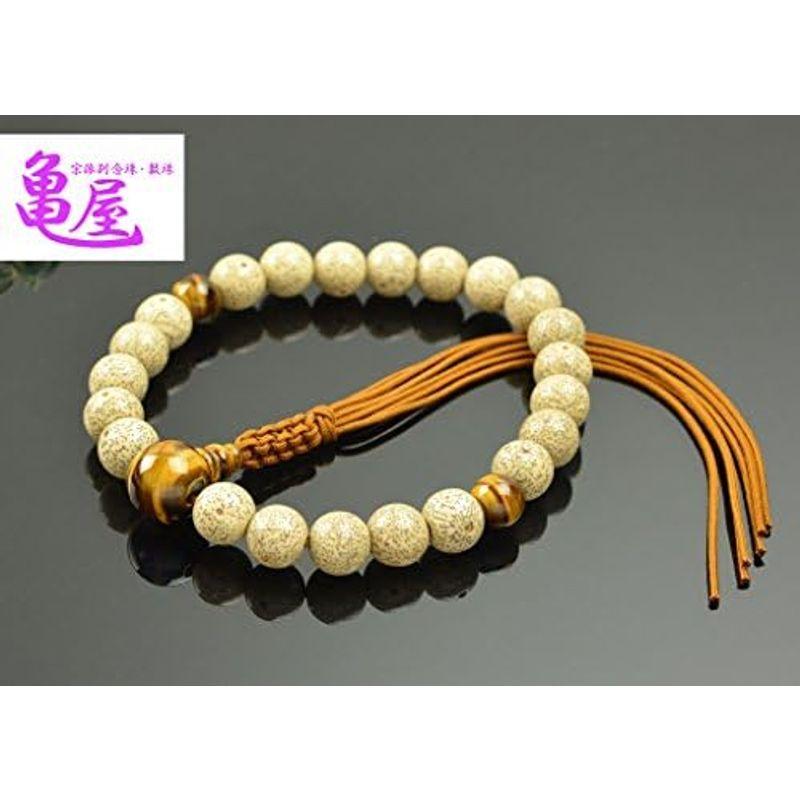 数珠　棗蓮華菩提樹彫り　虎眼石仕立て 数珠棗蓮華菩提樹彫り虎眼石仕立て