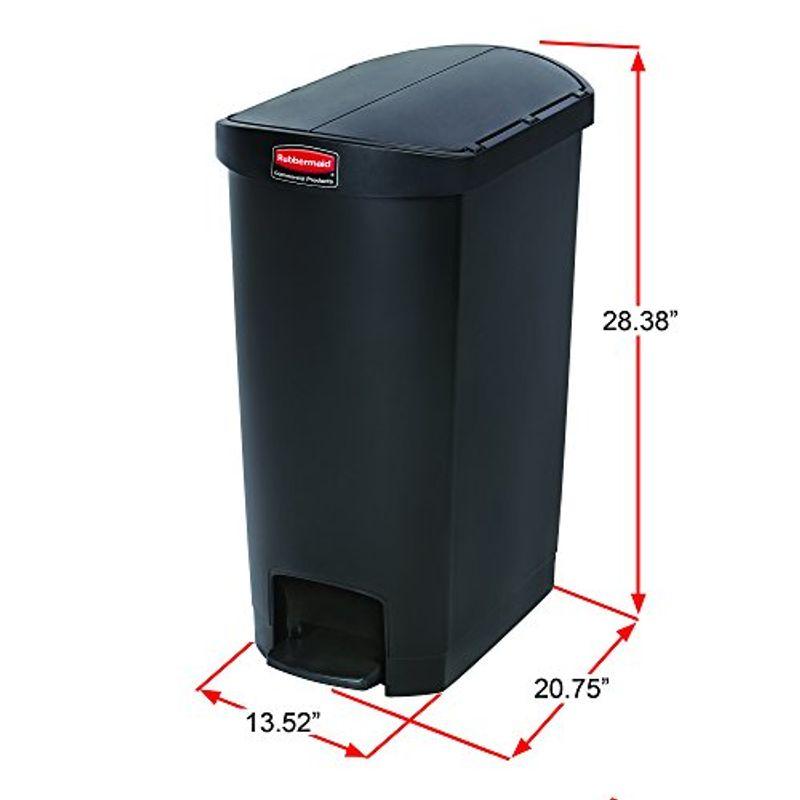 ラバーメイド(Rubbermaid) フロントステップ Slim Jim ステップオンコンテ ベージュ 68L 1883460｜saikou2021｜09