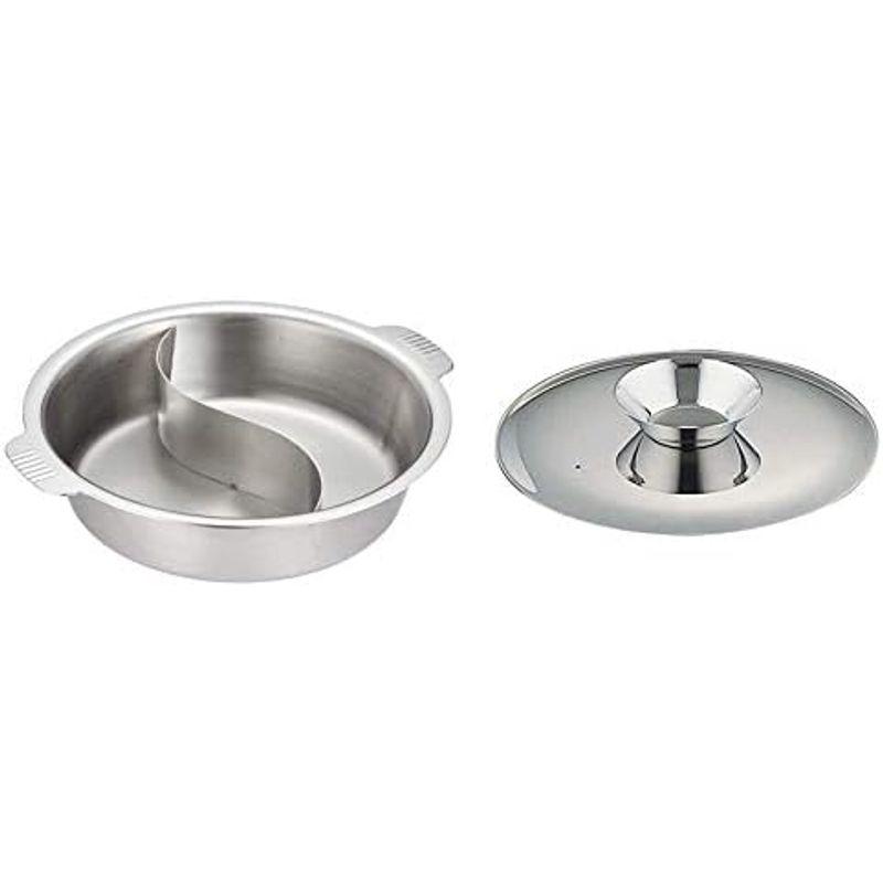 しゃぶしゃぶ鍋 電磁ちり鍋2仕切33cm(尺) 調理器具 3301-0332 しゃぶしゃぶ鍋 電磁ちり鍋2仕切33cm(尺) 調理器具 3301-0332