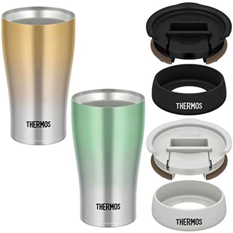 THERMOS サーモス 真空断熱タンブラー(340ml) ゴールドフェード(GD-FD)＆グリーンフェード(G-FD)＆専用フタ＆底カバー｜saikou2021｜08