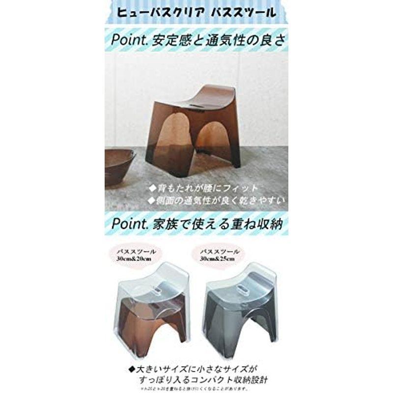 足下の通気性がよく、安定したしっかりした形のバススツール。 シンカテック HUBATH(ヒューバス) バススツール クリアブラック h20-｜saikou2021｜02