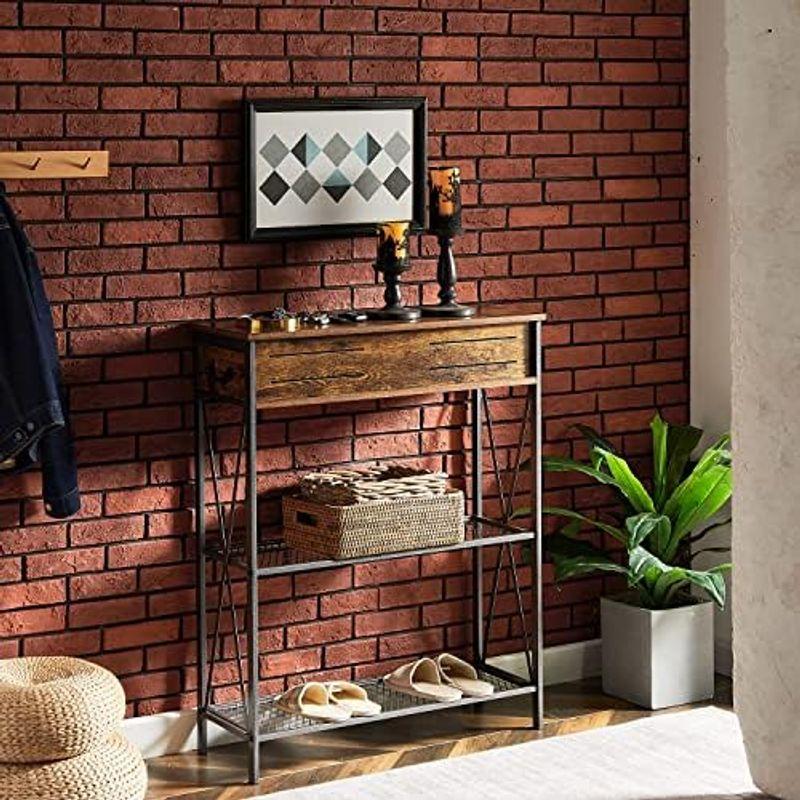 VECELO サイドテーブル ナイトテーブル ベッドサイドテーブル