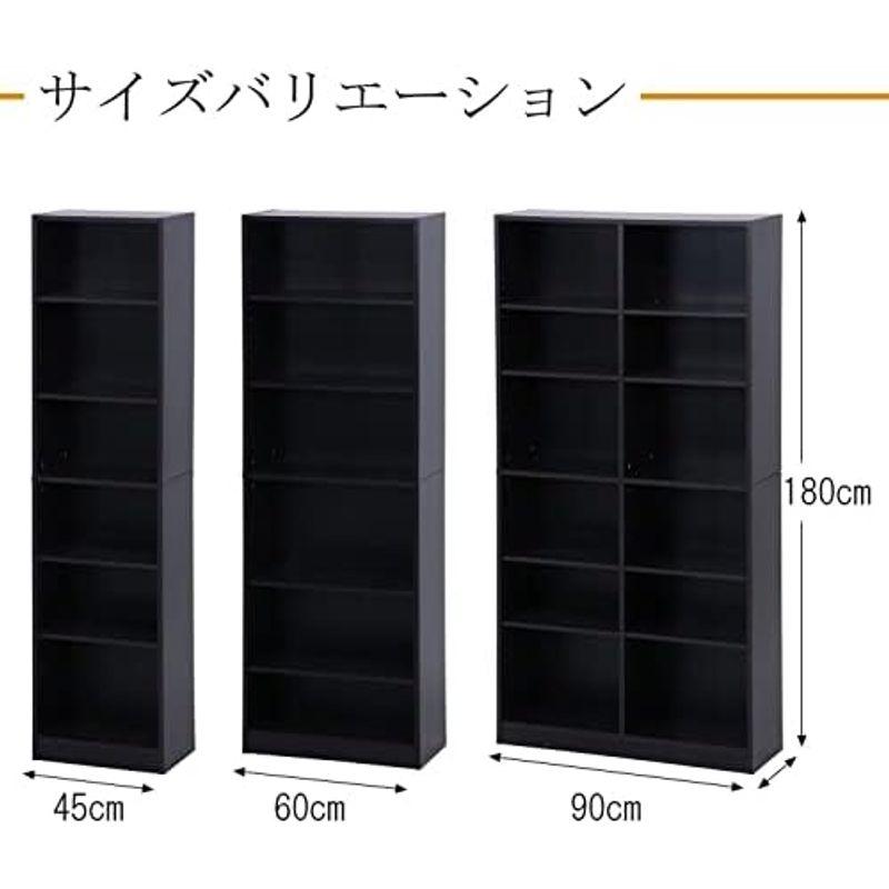 不二貿易 本棚 CD&DVDラック 10段 幅42×奥行19~28×高さ180cm