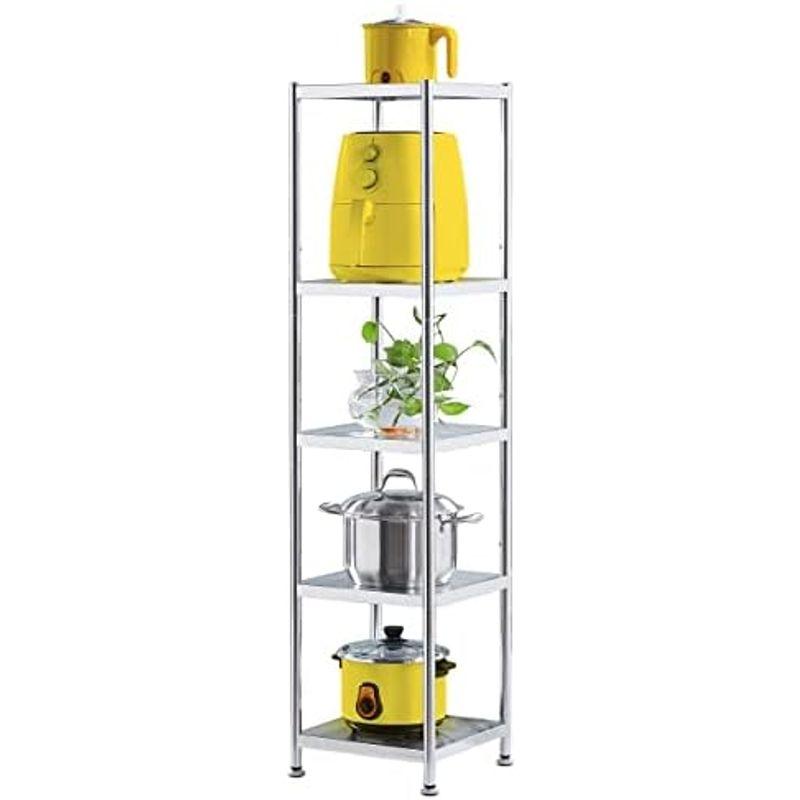 susunnus コーナーラック スチールラック 5段 ステンレスラック