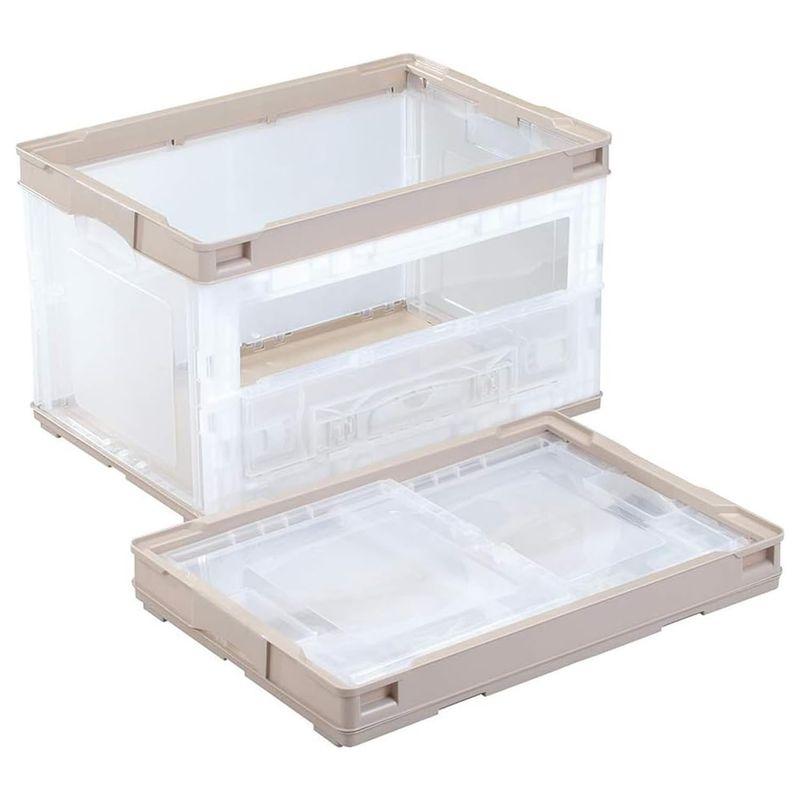 リス 折りたたみコンテナ 50L 収納ボックス (側面オープンタイプ