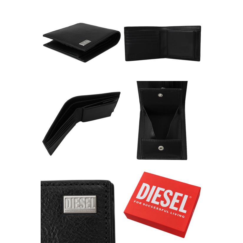 DIESEL ディーゼル 財布 二つ折り財布 メンズ BI-FOLD COIN S 3D ブラック｜sail-brand｜02