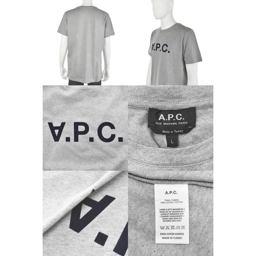 アーペーセー Tシャツ 半袖 メンズ T-SHIRT VPC COLOR H H26943 COEZB PLB グレー サイズL｜sail-brand｜02