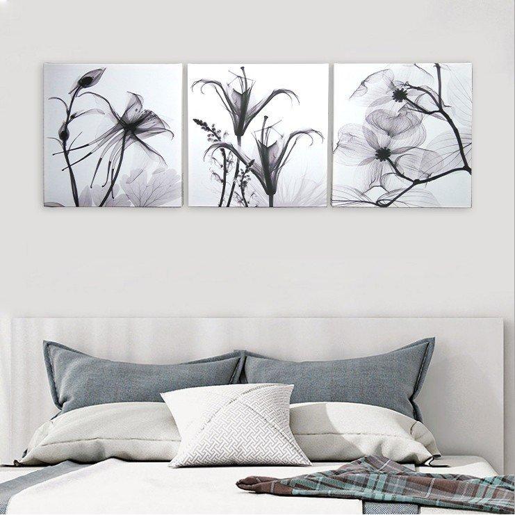 インテリアアートパネル 油彩絵画 壁掛け装飾 モダン 雑貨 X線 レントゲン モノクロ 白黒 花 スタイリッシュ 50 50cm3枚セット 22 q 彩sai菜na 通販 Yahoo ショッピング