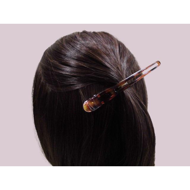 送料無料 ヘアクリップ シンプル ダッカールクリップ べっ甲 ブラウン