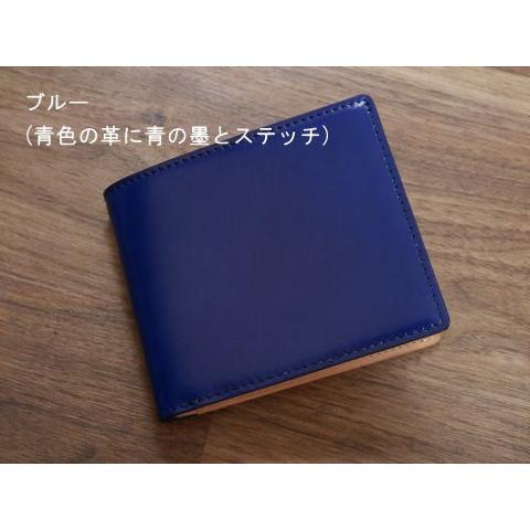 コードバン 本ヌメ革　BOX型小銭入れ付二つ折り財布/札入れ メンズ |  | 11