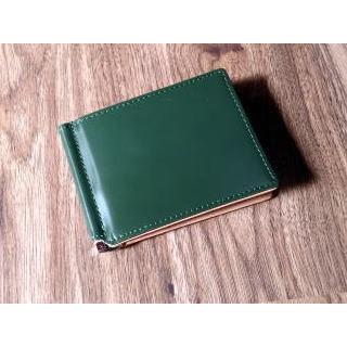 コードバン(馬尻革) 本ヌメ革(牛革)　レザーマネークリップ/札入れ メンズ 二つ折り財布 |  | 17