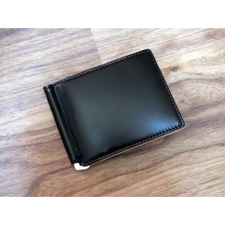 コードバン(馬尻革) 本ヌメ革(牛革)　レザーマネークリップ/札入れ メンズ 二つ折り財布 |  | 18