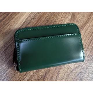 96%OFF!】 コードバン 馬尻革 ×本ヌメ革 牛革 ラウンドファスナー小銭