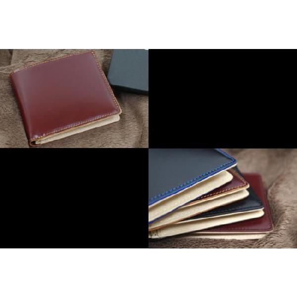 コードバン(馬尻革)×本ヌメ革　カード札入れ二つ折り財布(小銭入れ無し)/札入れ メンズ |  | 08