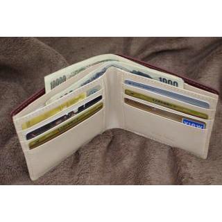 コードバン(馬尻革)×本ヌメ革　カード札入れ二つ折り財布(小銭入れ無し)/札入れ メンズ |  | 09