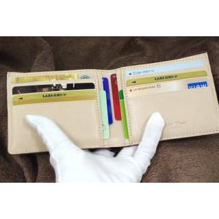 コードバン(馬尻革)×本ヌメ革　カード札入れ二つ折り財布(小銭入れ無し)/札入れ メンズ |  | 10