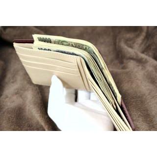 コードバン(馬尻革)×本ヌメ革　カード札入れ二つ折り財布(小銭入れ無し)/札入れ メンズ |  | 12