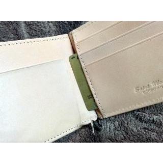 【Saint Mode CORDOVAN】財布　マネークリップ(薄型財布)/コードバン(馬尻革)×本ヌメ革　BOX型小銭入れ付札ばさみ |  | 13