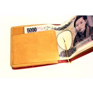 フルタンニンオイルヌメ革×オイルシュリンク革　コインケース付牛革マネークリップ/札入れ メンズ 二つ折り 財布 得トク0706 |  | 07