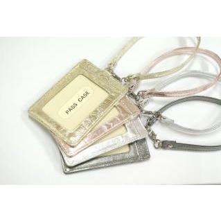 ひも付き片側透明セル(穴あき)牛革単パスケース/定期入 得トク0706 |  | 04