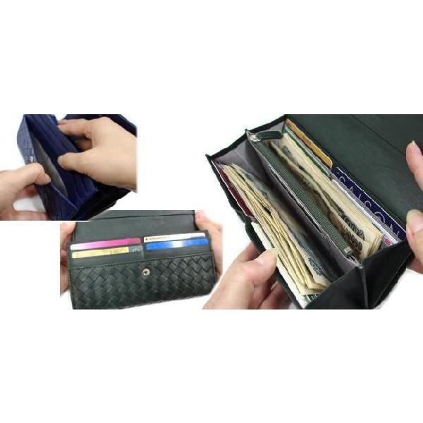 牛革 札入れ/メッシュ/イントレチャート/外ファスナー小銭入れ付長財布(アコーディオン ジャバラ)/レディース 得トク0706 |  | 05