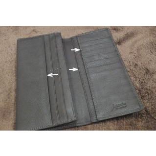 牛革 札入れ/ファスナー小銭入付き牛革長財布/メンズ 得トク0706 |  | 02