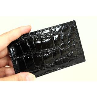 日本製/クロコダイル(ワニ)革　薄型単名刺入(カードケース) 得トク0706 |  | 02