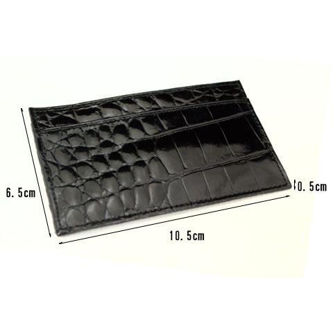 日本製/クロコダイル(ワニ)革　薄型単名刺入(カードケース) 得トク0706 |  | 05
