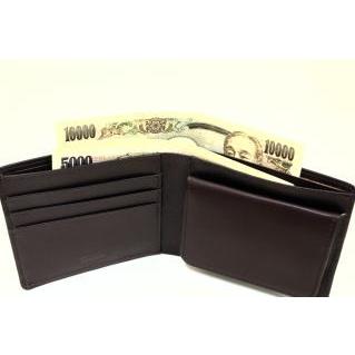 二つ折財布/スムース牛革　BOX型小銭入れ付二つ折り財布 得トク0706 |  | 03
