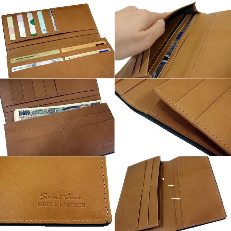 長財布/英国トーマス社製ブライドルレザー×ヌメ革長財布(ファスナー小銭入れ無し) 得トク0706 |  | 01