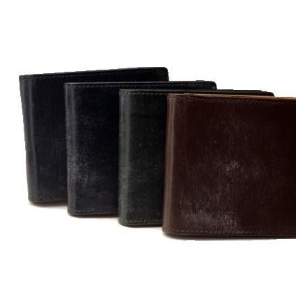 二つ折り財布/英国トーマス社製ブライドルレザー×ヌメ革二つ折り財布(ボックス型小銭入れ付) 得トク0706 |  | 01