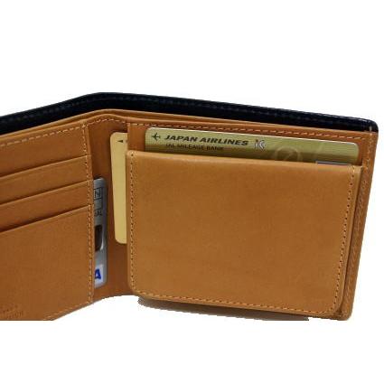 二つ折り財布/英国トーマス社製ブライドルレザー×ヌメ革二つ折り財布(ボックス型小銭入れ付) 得トク0706 |  | 03