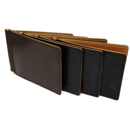 マネークリップ/英国トーマス社製ブライドルレザー×ヌメ革