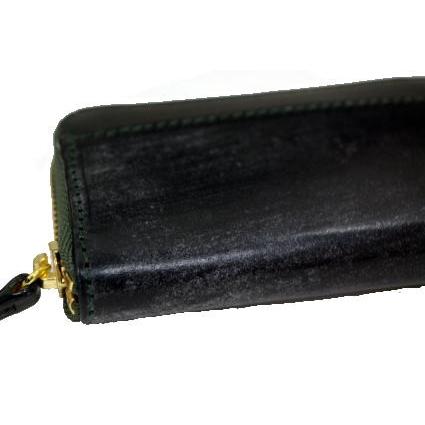 ラウンドファスナー小銭入/英国トーマス社製ブライドルレザー×ヌメ革コインケース(ラウンドファスナータイプ) 得トク0706 |  | 02