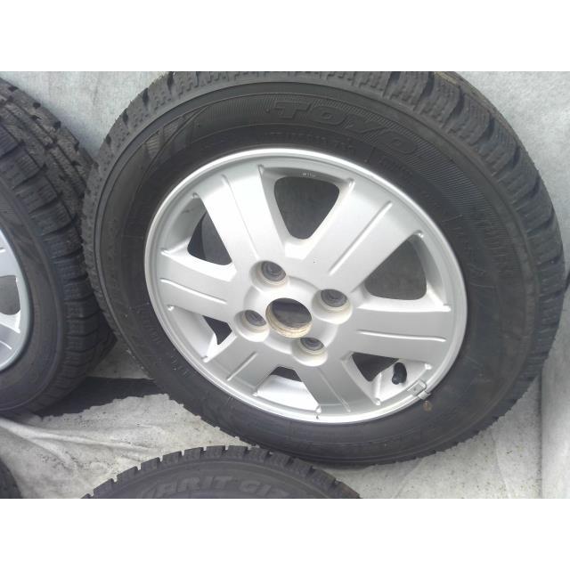 中古 スタッドレス トーヨー GARIT GIZ アルミ 4本 155/65R13 4J 4穴 オフセット+46 PCD100 2022年製 冬｜saintparts｜04