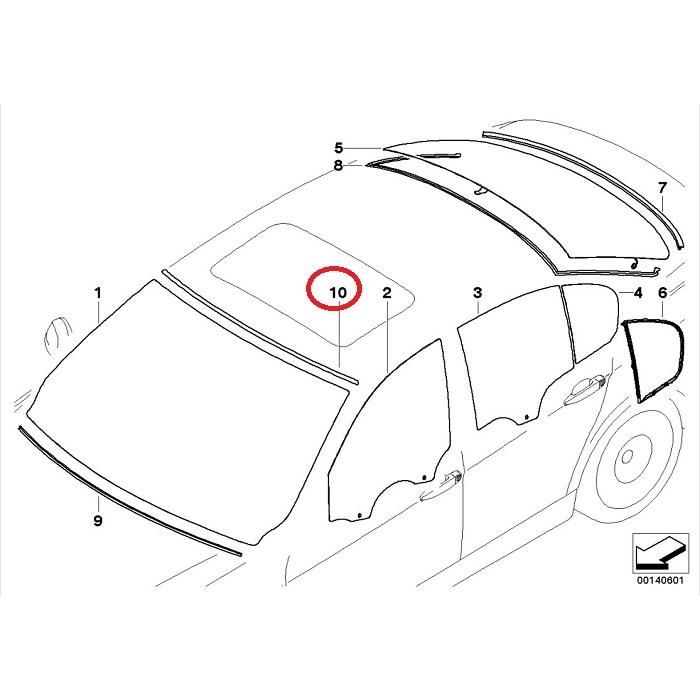 【売れ筋商品！】BMW　純正　フロント ガラスアッパーモール 3シリーズ（E90/E91）純正番号：51317061967｜sair｜02