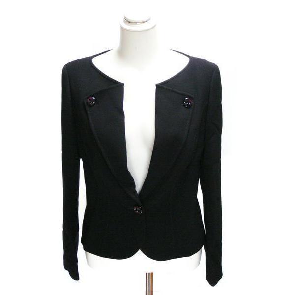 ESCADA エスカーダ アパレル レディースノーカラージャケット パープル  