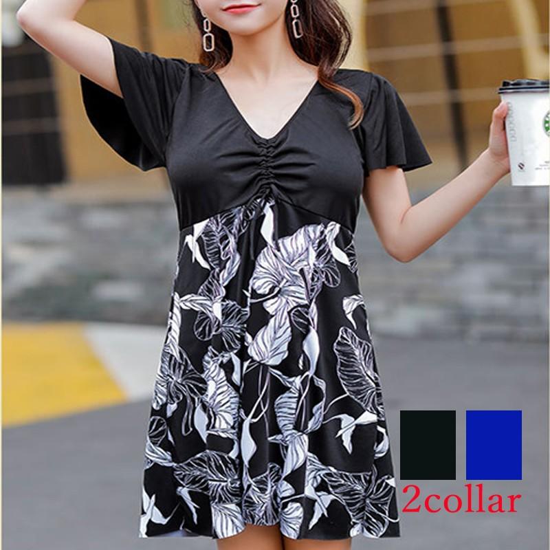 ワンピース 水着セット ラッシュガードセット フリーサイズ レディース インナー パッド付 ママ マダム 体型カバー シニア 水着 S M L Xl Miz 12 Miz 12 Joliejoie 通販 Yahoo ショッピング