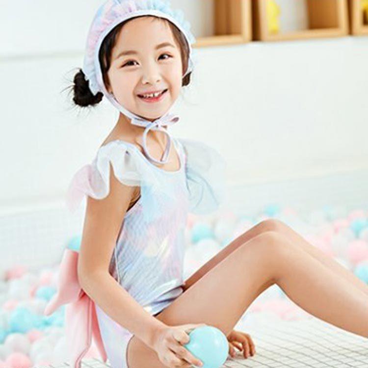 キッズ 水着 人魚姫 女の子 送料無料 マーメイド スイムウェア 2点セット スイムキャップ付き ベビー 子供 スイムスーツ ワンピース 幼稚園 身長 ランキング第1位