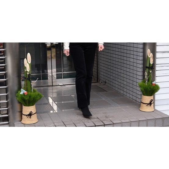 玄関用 ミニ 門松 「和（なごみ）」 1台 高さ約75cm 【屋外用】 完成品