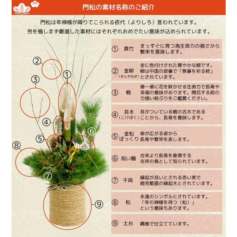 プレミアム 門松 「極（きわみ）」 1台のみ 高さ約65cm 【屋外・室内用