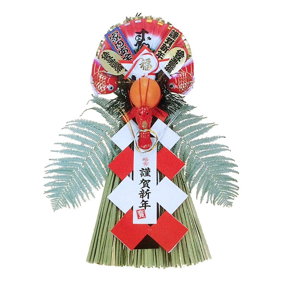 しめ縄（大） 関東向け 玄関用 二寸玉 天然本わら使用 無着色 しめ飾り