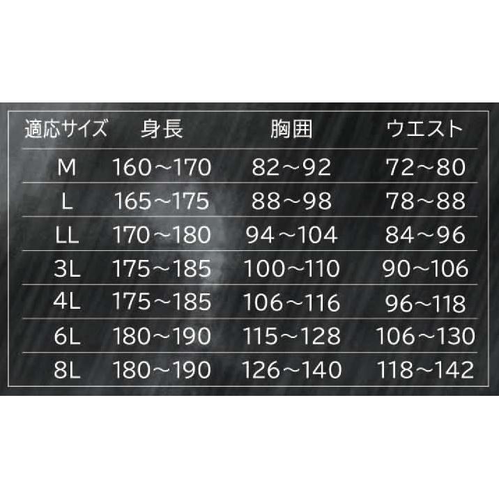 大きいサイズ】レインかっぱる レインスーツ 6L 8L ブルー ダーク