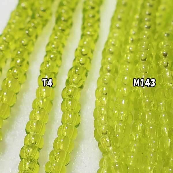 TOHO ビーズ 丸小 糸通しビーズ 束 (10m) T4 透き 黄緑 ( イエロー