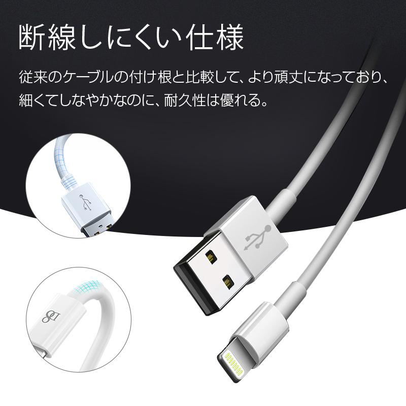 2本セット 0.2m 1m 1.5m 2m 長さ選べる iPhone iPad iPod 対応 IOS