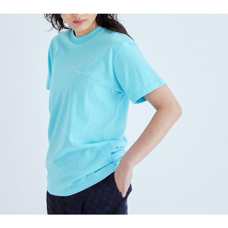 値引 先着50名 ブランドバッグ無料進呈 アニエスベー Agnes B ロゴシャツ ｔ シャツ ロゴtシャツ コットン 丸首 ロゴtshirt 男女兼用 Aynaelda Com