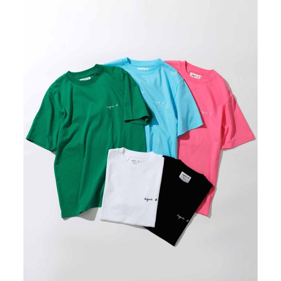 値引 先着50名 ブランドバッグ無料進呈 アニエスベー Agnes B ロゴシャツ ｔ シャツ ロゴtシャツ コットン 丸首 ロゴtshirt 男女兼用 Aynaelda Com