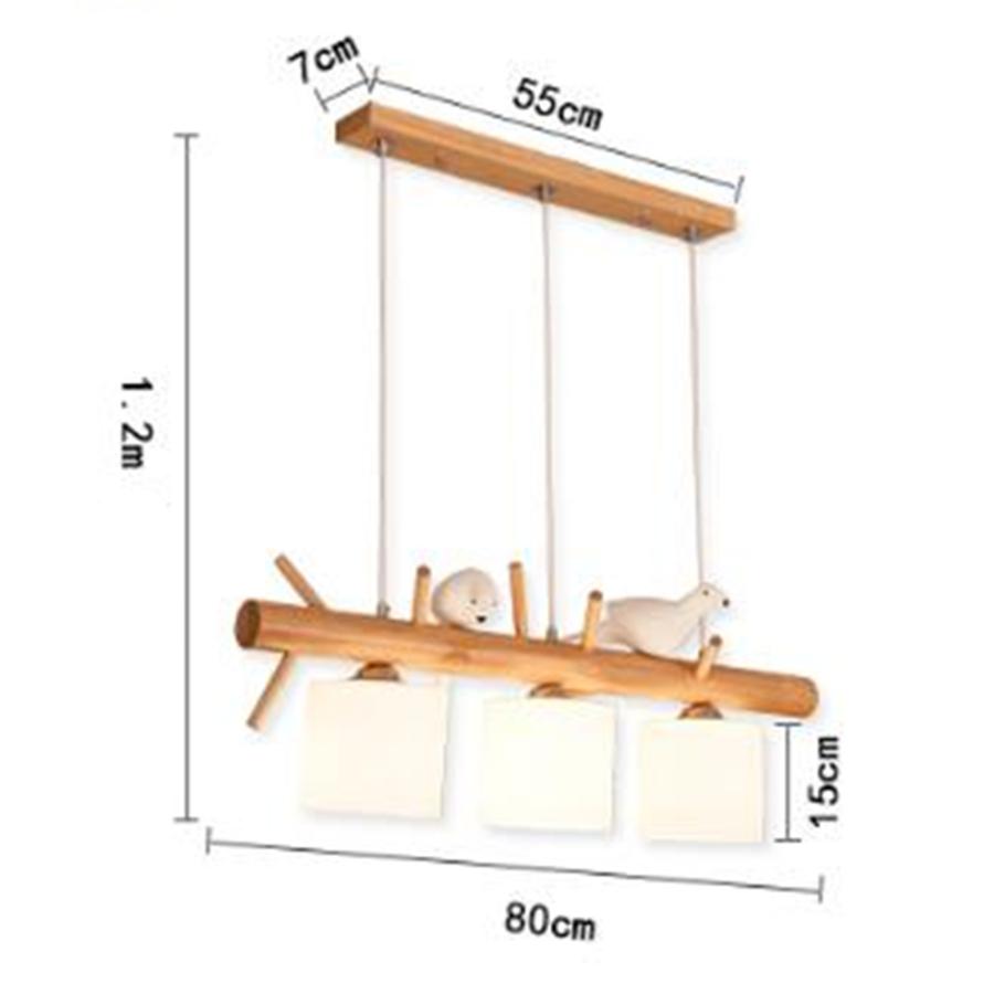 照明器具 鳥ペンダントライト 北欧 3灯 ガラス 木製 鳥ランプ アンティーク レトロ モダン キッチン 洋室 インテリア カフェ ギフト おしゃれ 　｜saitodou｜02