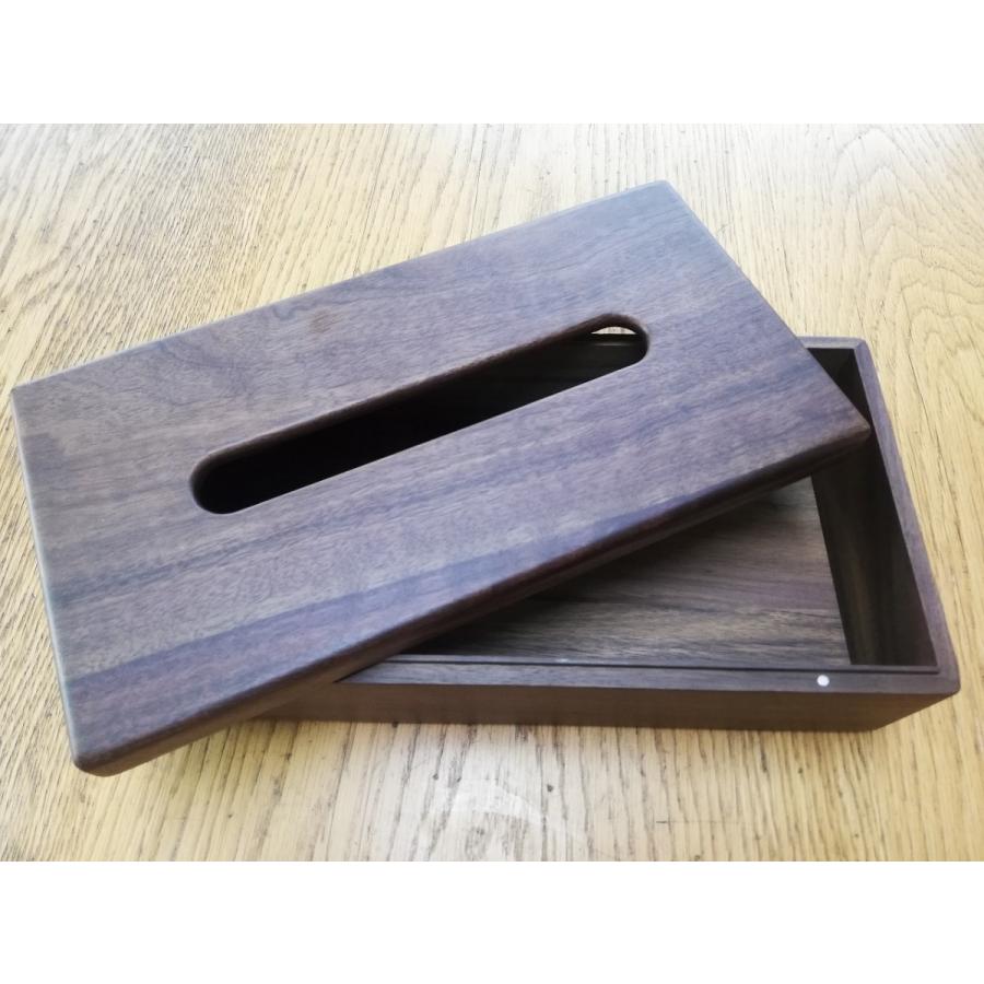 ウォールナット ティッシュボックス ケース Rタイプ : 齋藤木材@大阪